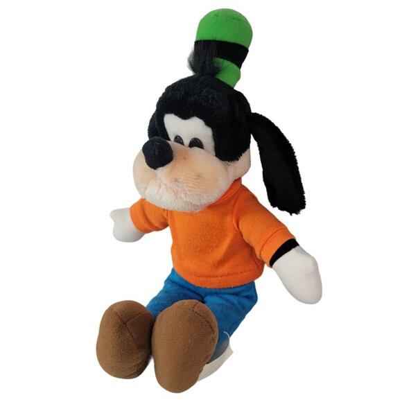 2/$15 Disneyland Parks Goofy Plush Soft Doll 14" Floppy Green Hat Pants Vintage - Picture 2 of 10